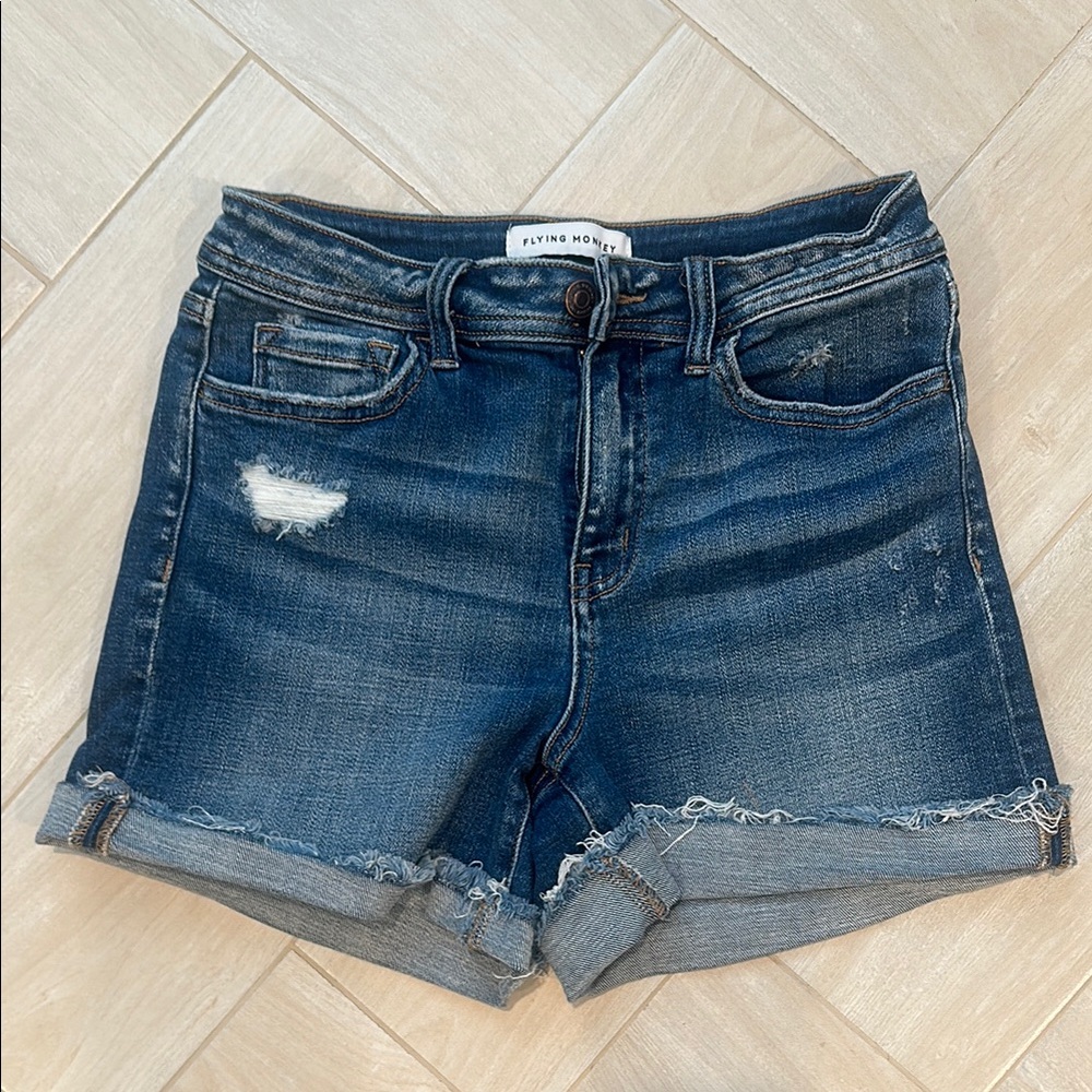 Flying Monkey Women's Blue Denim Stretchy Shorts